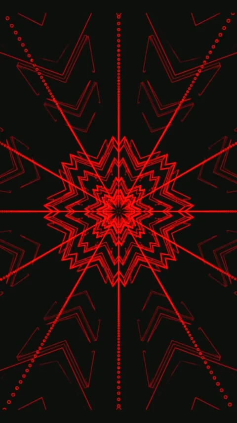 Tunnel video loop displays vibrant red patterns in seamless animation for a.. Stock Footage 321564846