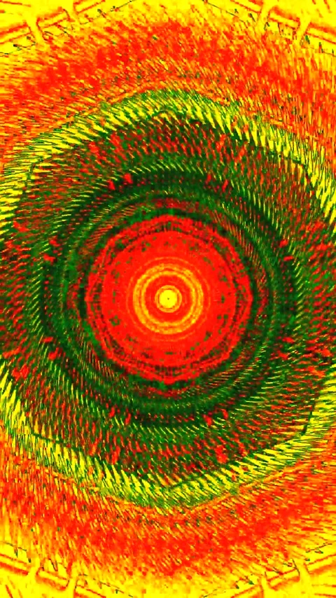 Tunnel video loop displays vibrant colors and dynamic patterns in a seamles.. Stock Footage 321571312