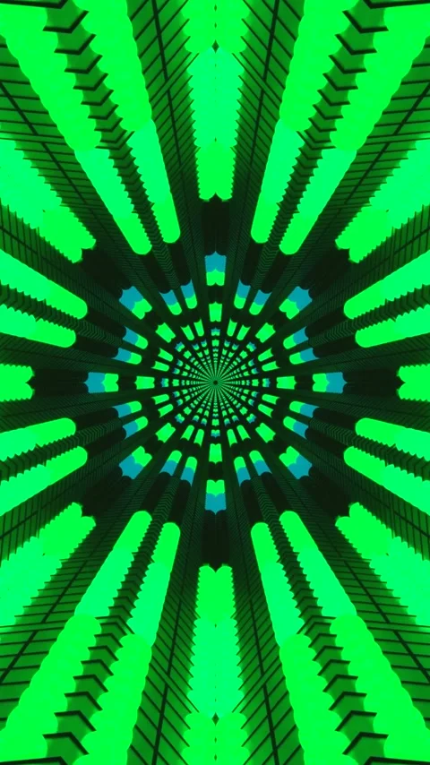 Tunnel video loop that features green lights creating a seamless motion bac.. Stock Footage 322777155