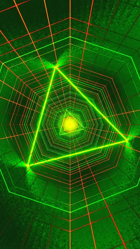 Tunnel video loop featuring dynamic patterns and vibrant colors for an imme.. Stock Footage 321567686