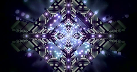 Tunnel video loop featuring vibrant lights and flowing patterns i Stock Footage 318175936