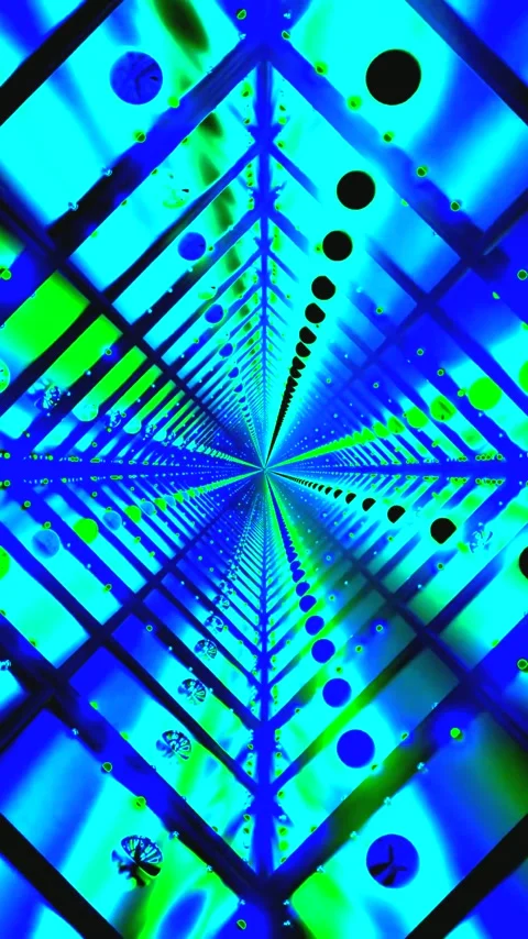 Tunnel video loop featuring vibrant colors and seamless animation in a capt.. Stock Footage 321571932