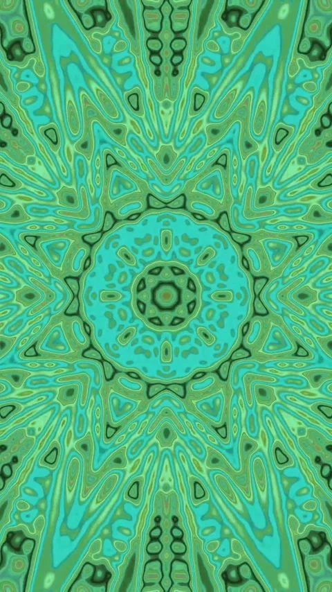 Tunnel video loop with green patterns creating motion background for screen.. Stock Footage 322774682