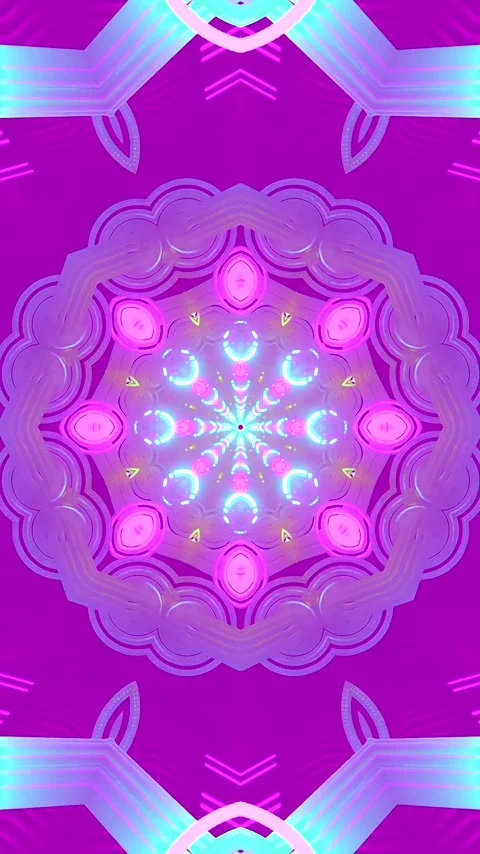 Tunnel video loop with moving patterns and colors creating a seamless backg.. Stock Footage 322778385