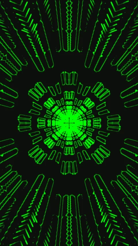 Tunnel video loop provides a mesmerizing green visual experience with seaml.. 库存影片 321573667