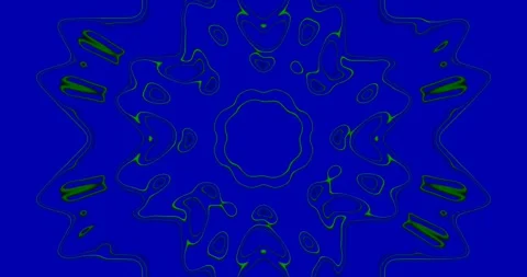 Tunnel video loop screensaver featuring vibrant green patterns on a blue ba.. Stock Footage 318934715
