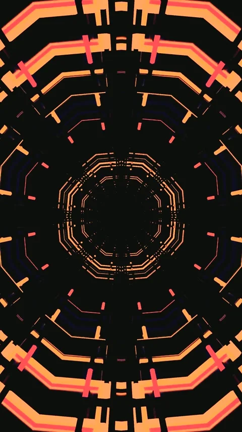 Tunnel video loop screensaver with vibrant colors and dynamic visuals for i.. Stock Footage 321263616