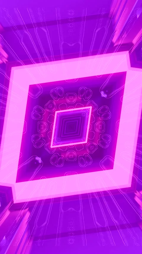 Tunnel video loop screensaver with vibrant colors and geometric patterns cr.. Stock Footage 321264548