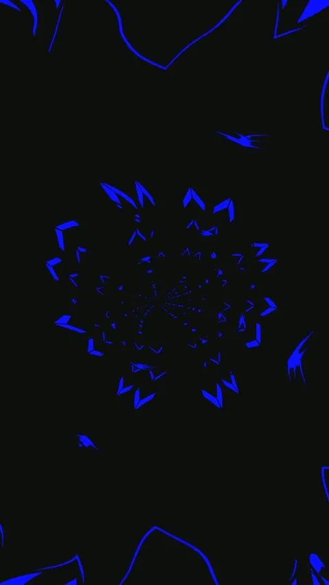 Tunnel video loop with seamless flow and captivating blue shapes in a dark .. Stock Footage 321570480