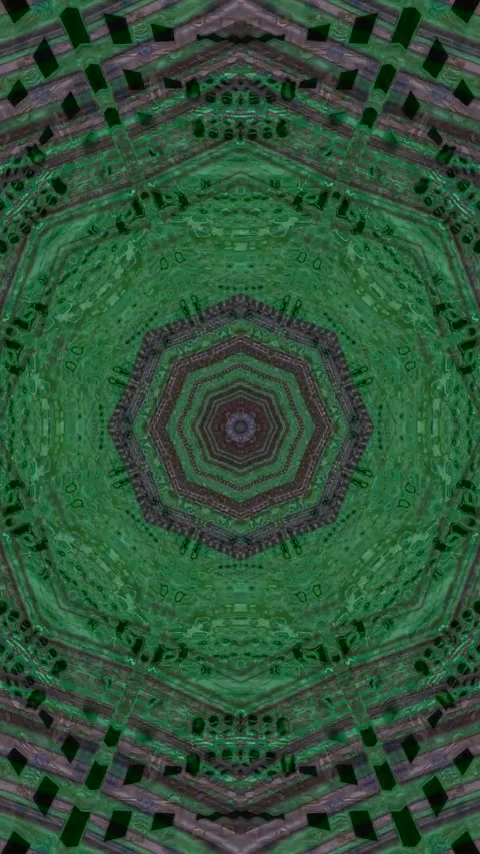 Tunnel video loop with seamless transition, featuring geometric patterns an.. Stock Footage 321263497