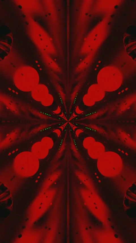 Tunnel video loop showcases seamless red patterns for dynamic visual experien Stock Footage 321569322