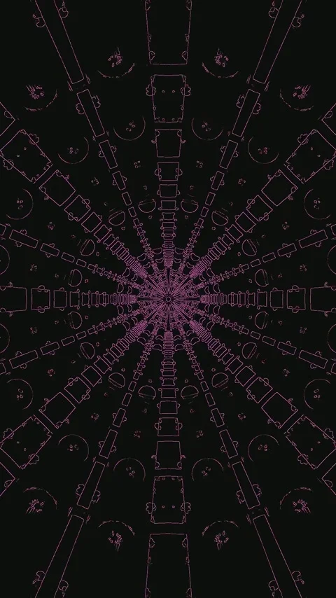 Tunnel video loop showcasing a seamless flow of geometric patterns in a cap.. Stock Footage 321264697