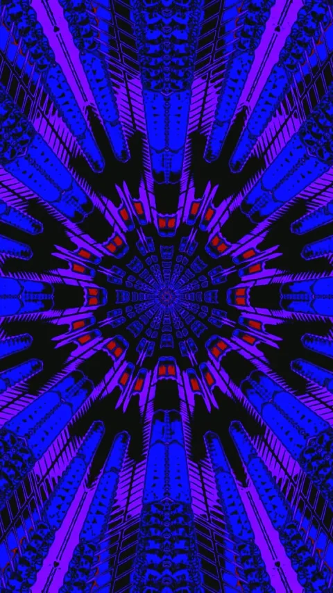 Tunnel video loop showcasing a seamless vibrant journey through colorful pa.. Stock Footage 321572766