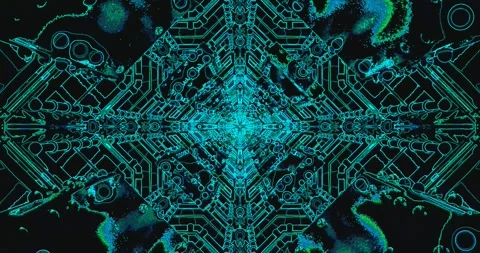 Tunnel video loop showcasing vibrant patterns in a seamless and hypnotic mo.. Stock Footage 318615212
