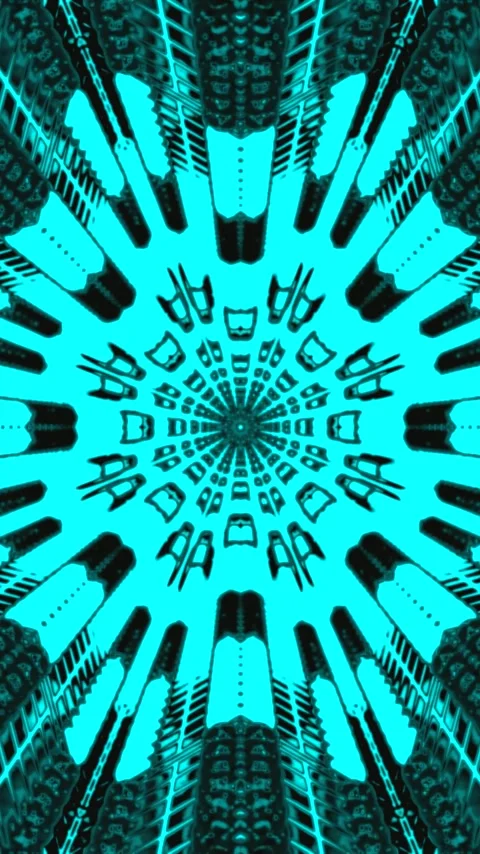 Tunnel video loop with vibrant colors and dynamic patterns creating a mesme.. Stock Footage 321571934