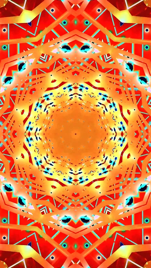 Tunnel video loop with vibrant colors creating a mesmerizing visual experie.. Stock Footage 321574196