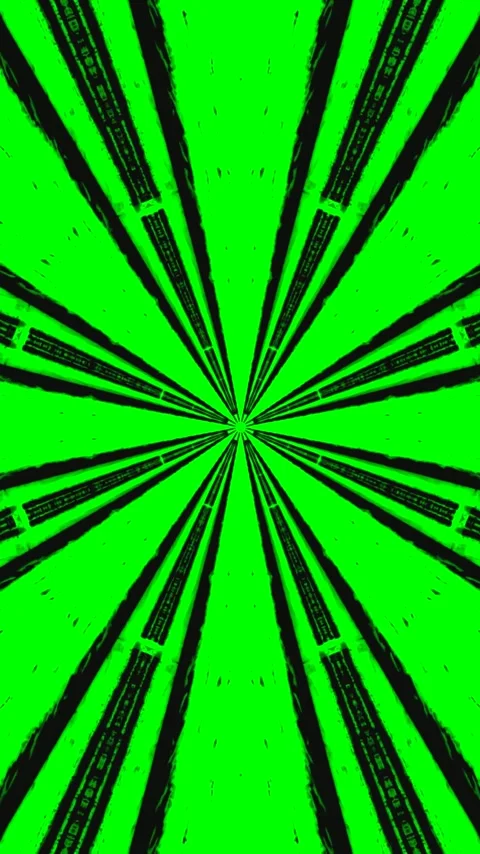 Tunnel video loop with vibrant green colors and dynamic patterns creating a.. Stock Footage 321572856