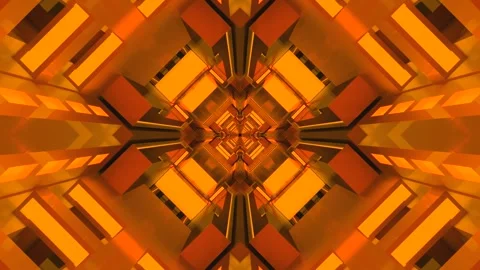 Tunnel video loop with vibrant orange colors creating a seamless and captiv.. Stock Footage 318933860