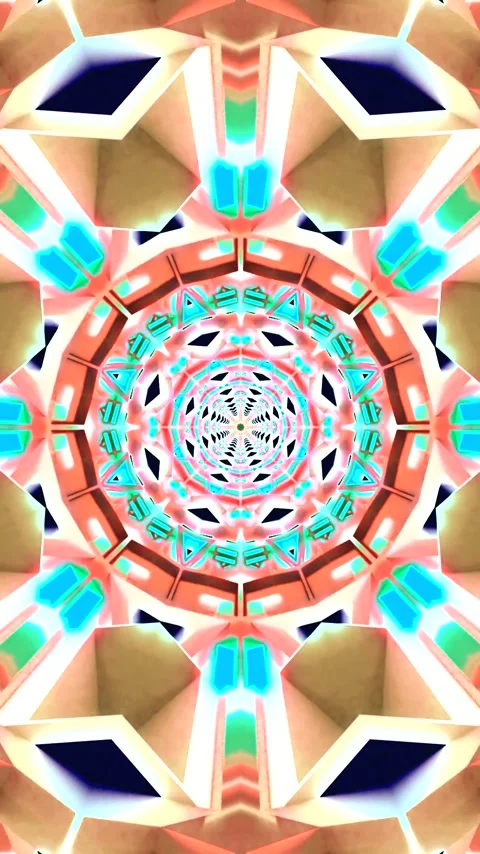Tunnel video seamless loop creates mesmerizing patterns and vibrant colors .. Stock Footage 320353261