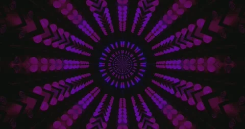 Tunnel video visual loop provides a mesmerizing experience with d Stock Footage 318174726