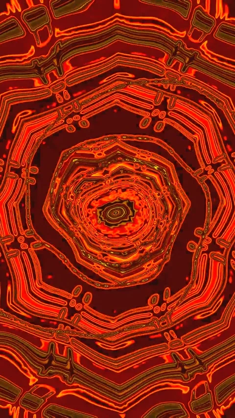 Tunnel video visualizer loop offering vibrant colors and intricate patterns.. Stock Footage 321573918