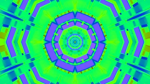 Tunnel video vj loop creates vibrant visual experience in swirling colors a.. Stock Footage 319423688