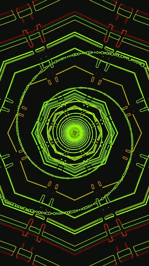Tunnel video vj loop creates mesmerizing light patterns in seamless motion .. Stock Footage 321566280