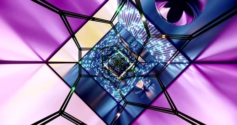 Tunnel video vj loop screensaver with seamless visuals creating a Stock Footage 317961274