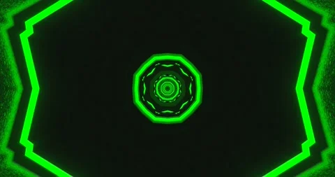 Tunnel video vj loop screensaver creates a mesmerizing green ligh Stock Footage 318173496