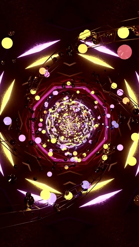 Tunnel video vj loop screensaver providing a mesmerizing colorful 스톡 동영상 318177640