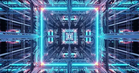 Tunnel video vj loop screensaver showcasing seamless visuals in a futuristi.. Stock Footage 318616036