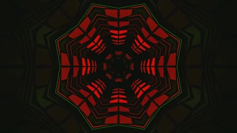 Tunnel video vj loop screensaver with dynamic shapes and seamless transitio.. Stock Footage 318788497