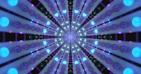 Tunnel video vj loop screensaver creates immersive experience with light an.. Stock Footage 318789909