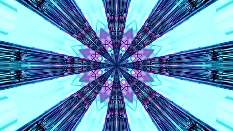 Tunnel video vj loop screensaver with vibrant neon lights creating a seamle.. Stock Footage 320382073