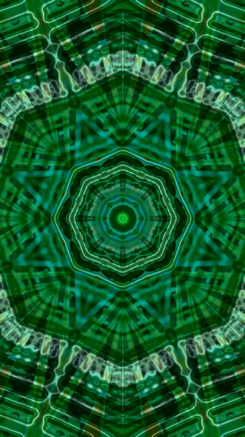 Tunnel video VJ loop screensaver creates surreal visuals with kaleidoscopic.. Stock Footage 321262078