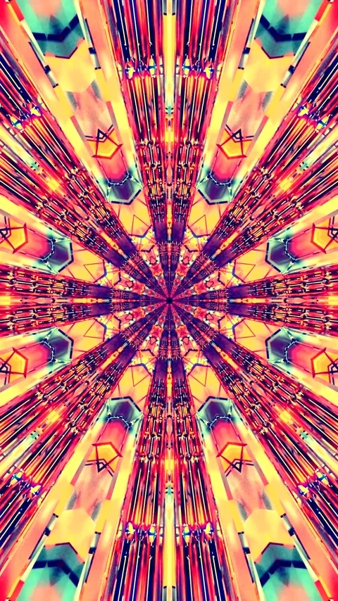 Tunnel video vj loop screensaver creates vibrant light patterns in a dynami.. Stock Footage 321262635