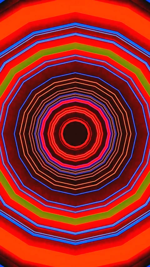 Tunnel video VJ loop screensaver creates captivating endless motion with ne.. Stock Footage 321262745