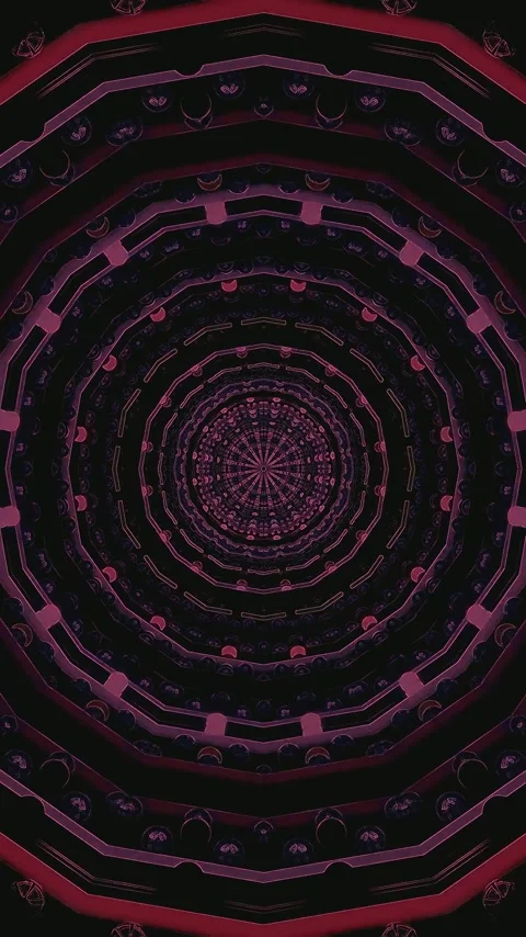 Tunnel video vj loop screensaver featuring seamless visual patterns in dark.. Stock Footage 321263686