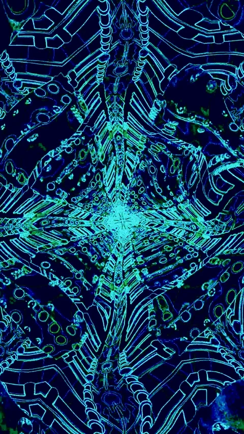 Tunnel video vj loop screensaver with vibrant colors and complex patterns f.. Stock Footage 321263950