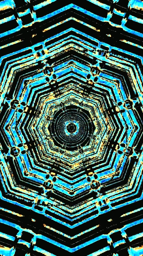 Tunnel video vj loop screensaver with seamless dynamic patterns and vibrant.. Stock Footage 321267549