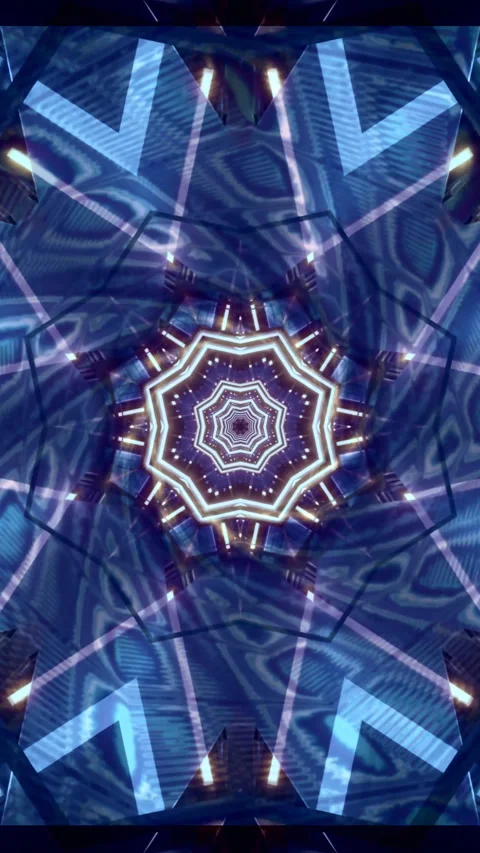 Tunnel video vj loop screensaver features seamless pattern of lights and ge.. Stock Footage 321271510