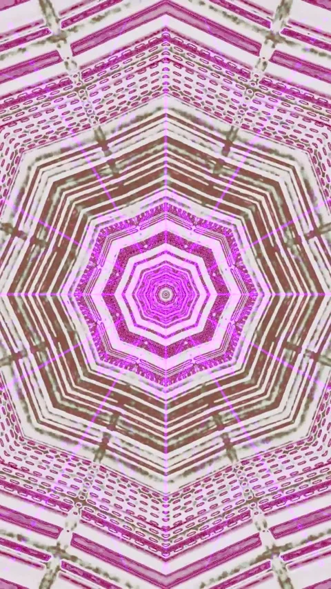 Tunnel video vj loop screensaver with seamless geometric patterns in vibran.. Stock Footage 321271743