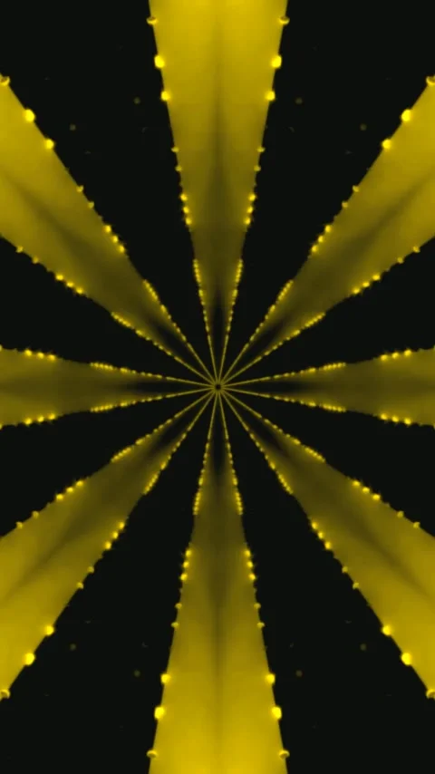 Tunnel video VJ loop screensaver creates a dynamic display with bright yell.. Stock Footage 321563587