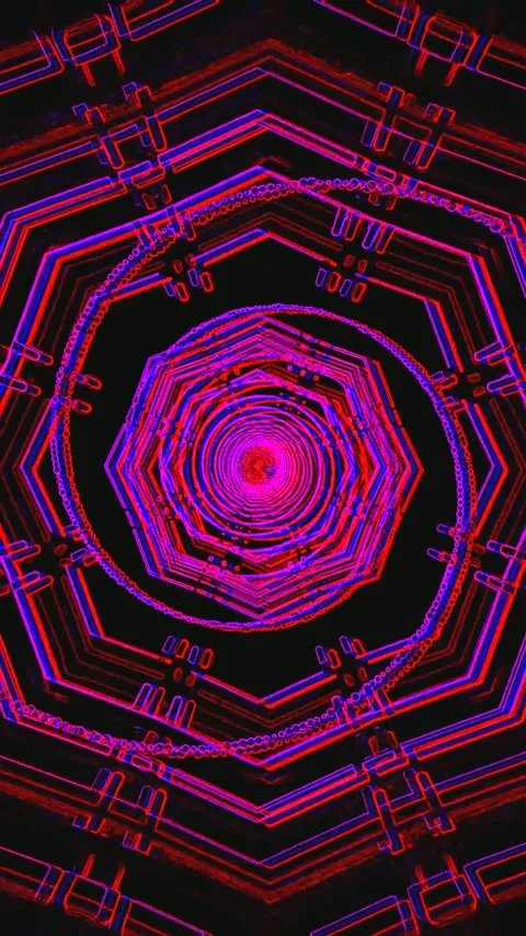 Tunnel video vj loop screensaver creates a vibrant seamless pattern of colo.. Stock Footage 321568069
