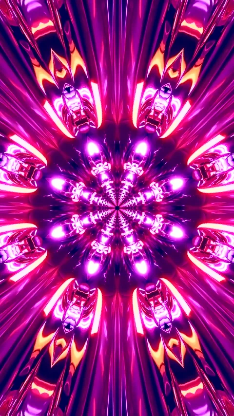 Tunnel video vj loop screensaver featuring vibrant colors and seamless patter Stock Footage 321568532