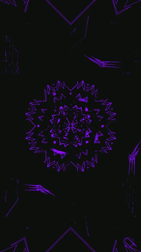 Tunnel video vj loop screensaver featuring vibrant purple patterns flowing .. Stock Footage 321569281