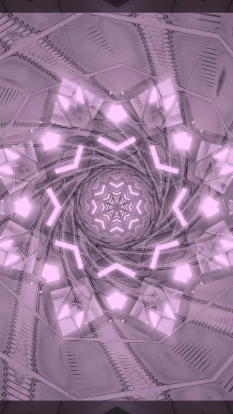 Tunnel video vj loop screensaver seamlessly looping showing hexagonal patte.. Stock Footage 321571817