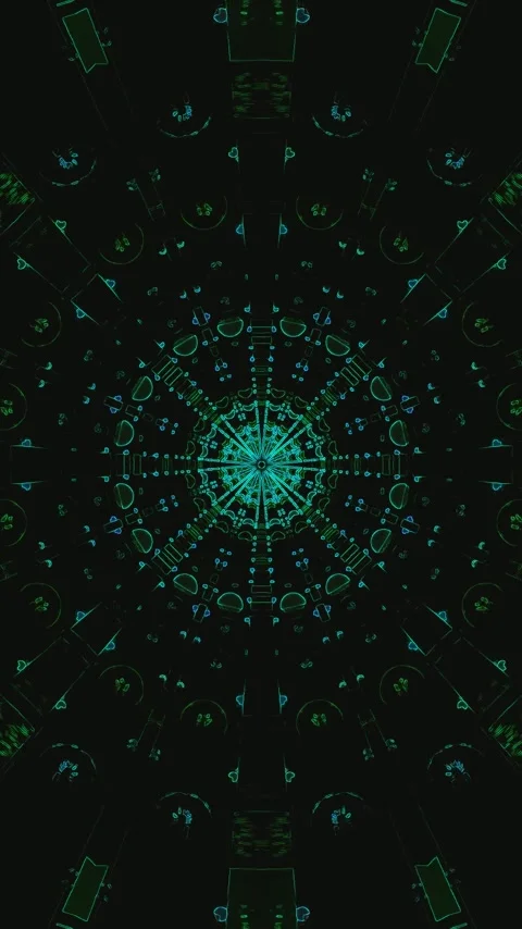 Tunnel video vj loop screensaver creates a vibrant and dynamic visual exper.. Stock Footage 321571935