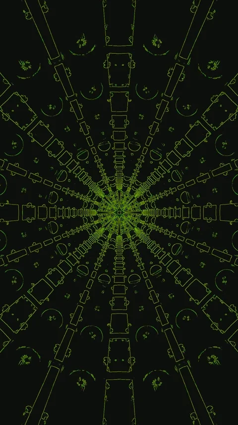 Tunnel video vj loop screensaver creates an immersive, seamless visual expe.. Stock Footage 321572007