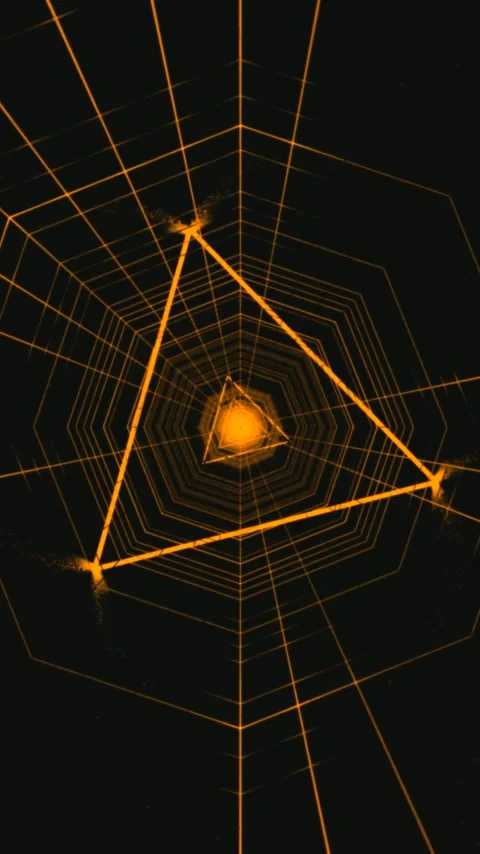 Tunnel video vj loop screensaver with seamless animation in bright orange g.. Stock Footage 321573001